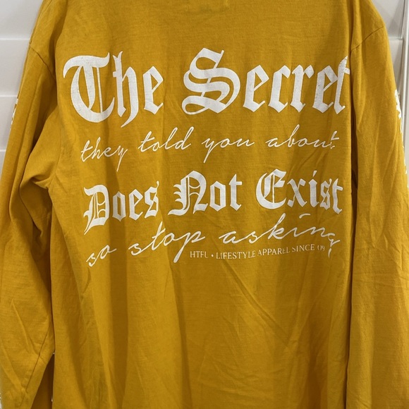 HTFU MENS MUSTARD YELLOW LONG SLEEVE TEE SIZE LARGE - Picture 6 of 12